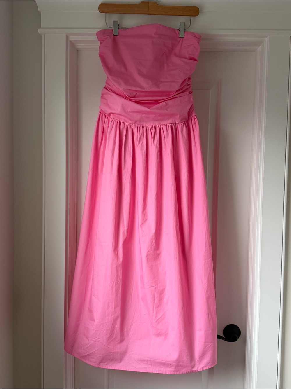 Strapless Maxi Dress in Bright Pink